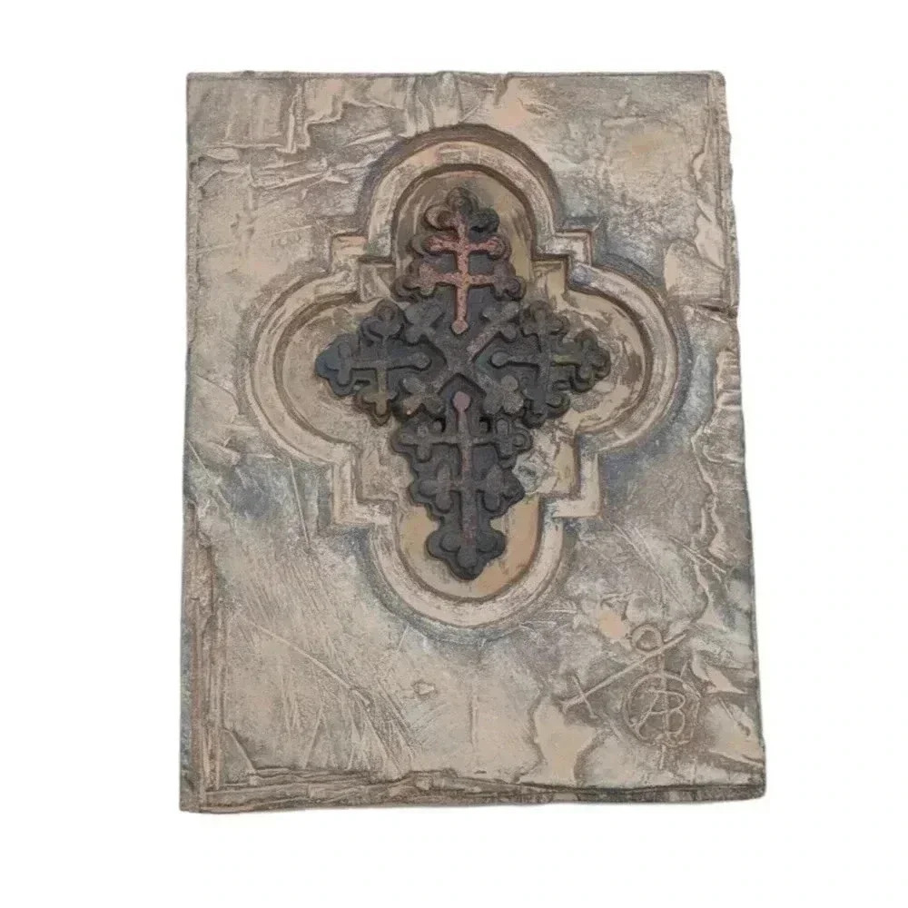 Sharon Skelton Interiors Casey Bottony Cross Catholic Latin Gothic Art Plaster